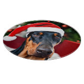 Doberman Christmas Schneidebrett (Ecke)