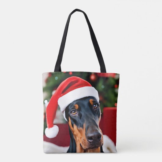 Doberman Christmas Tasche (Rückseite)