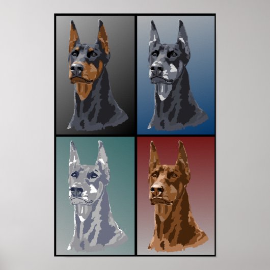 Doberman Colors Poster (Vorne)