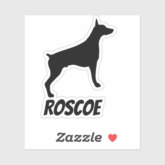 Doberman Custom Dog Names Aufkleber (Blatt)