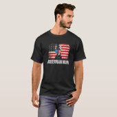 Doberman Dad American Flag Father's Day T-Shirt (Vorne ganz)