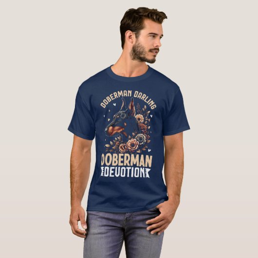 Doberman Darling, Doberman Devotion Dog T-Shirt (Vorne ganz)