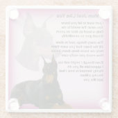 Doberman Design Mum Poem Untersetzer (Rückseite)