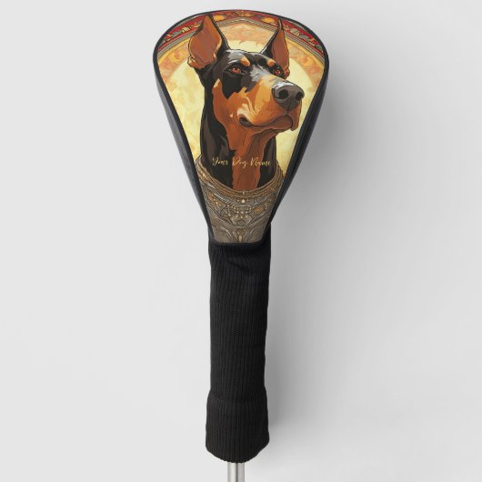 Doberman Dog 002 - Natalia Mucha Golf Headcover (Vorderseite)