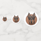 Doberman Dog 3D Inspiriert Konfetti (Rückseiten)