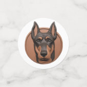 Doberman Dog 3D Inspiriert Konfetti (Klein Vorderseite)