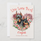 Doberman Dog Adoption, Gotcha Day Karte (Vorderseite)