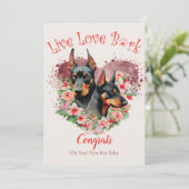 Doberman Dog Adoption, Gotcha Day Karte (Stehend Vorderseite)