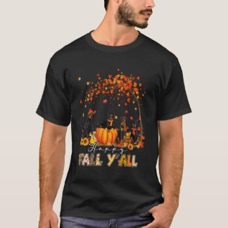 Doberman Dog Autumn Fall Pumpkin Truck Mappe Viele T-Shirt