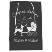 Doberman Dog Babydusche Welpe Dobermann Pinscher Mittlere Geschenktüte (Vorderseite)