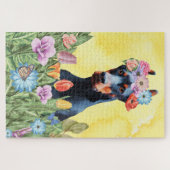Doberman Dog Blume Puzzle (Horizontal)
