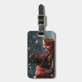 Doberman Dog Christmas Festive Gepäckanhänger (Vorderseite vertikal)