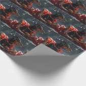 Doberman Dog Christmas Festive Geschenkpapier (Ecke)
