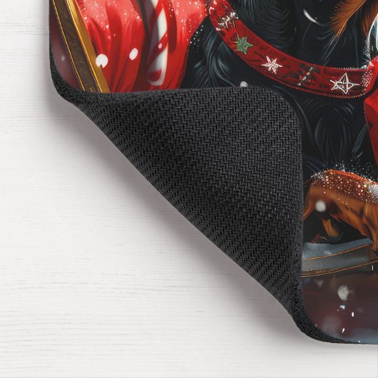 Doberman Dog Christmas Festive Mousepad (Ecke)