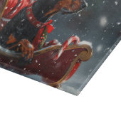 Doberman Dog Christmas Festive Schneidebrett (Ecke)