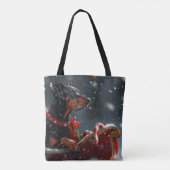 Doberman Dog Christmas Festive Tasche (Rückseite)