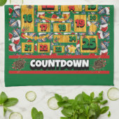 Doberman Dog Countdown Weihnachtskalender Geschirrtuch (Gefaltet)