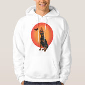 Doberman Dog Halloween Gift Puppy und Hoodie (Vorderseite)