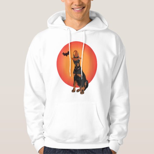 Doberman Dog Halloween Gift Puppy und Hoodie (Vorderseite)
