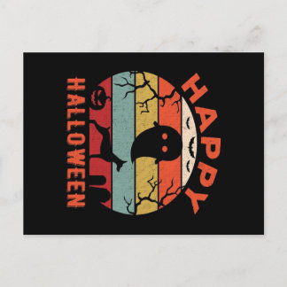 Doberman Dog Happy Halloween Beängstigend Ghost Feiertagspostkarte