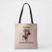 Doberman - Dog hinzufügen, Text ändern Tasche (Vorderseite)