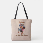 Doberman - Dog hinzufügen, Text ändern Tasche (Rückseite)