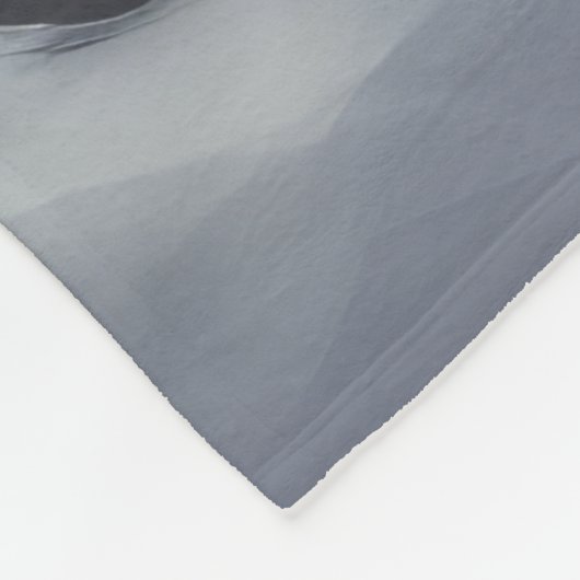 Doberman Dog in Schnee Weihnachten Fleecedecke (Ecke)