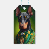 Doberman Dog in St. Patrick's Day Dress Geschenkanhänger (Vorderseite)
