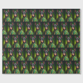 Doberman Dog in St. Patrick's Day Dress Geschenkpapier (Flach)