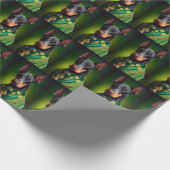 Doberman Dog in St. Patrick's Day Dress Geschenkpapier (Ecke)