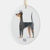 Doberman Dog Keramik Ornament (Rechts)