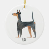 Doberman Dog Keramik Ornament (Vorne)