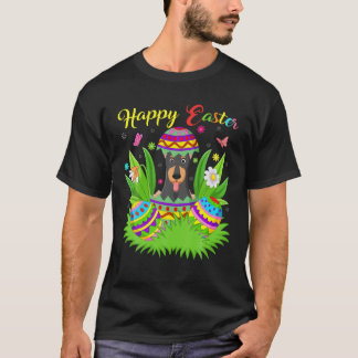 Doberman Dog Lover Floral Ostereier Funny Doberma T-Shirt