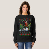 Doberman Dog Lover Xmas Ugly Santa Sweatshirt (Vorne ganz)