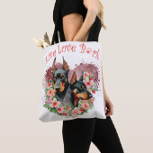 Doberman Dog Mama Floral Tasche (Von Nahem)