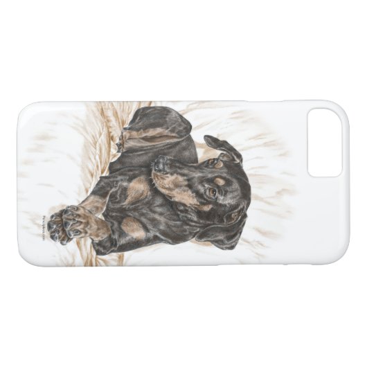 Doberman Dog Natural Ears for Keys Case-Mate iPhone Hülle (Rückseite (Horizontal))