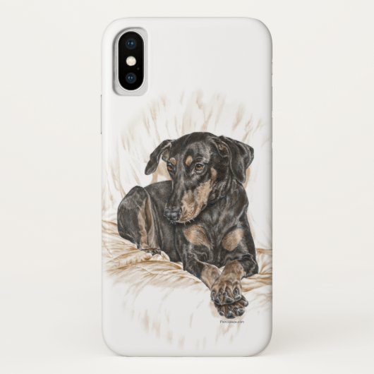 Doberman Dog Natural Oars Case-Mate iPhone Hülle (Rückseite)