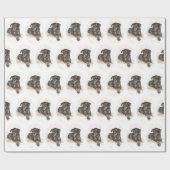 Doberman Dog Natural Oars Geschenkpapier (Flach)