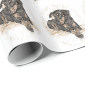 Doberman Dog Natural Oars Geschenkpapier (Rolleneckpunkt)