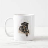Doberman Dog Natural Oars Kaffeetasse (Links)