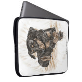 Doberman Dog Natural Oars Laptopschutzhülle (Vorne Rechts)