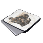 Doberman Dog Natural Oars Laptopschutzhülle (Vorne Knopf)