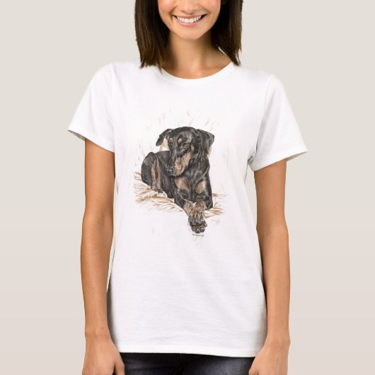 Doberman Dog Natural Oars T-Shirt (Vorderseite)