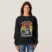 Doberman Dog Pew Pew Madafakas Crazy 1106 Sweatshirt (Vorne ganz)