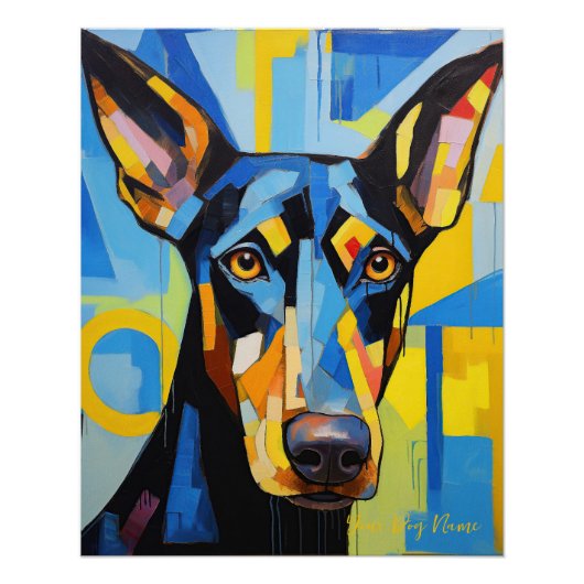 Doberman Dog Portrait 005 - Sable Gabriel Poster (Vorderseite)