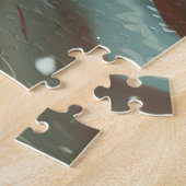 Doberman Dog Riding Motorrad Weihnachten Puzzle (Seite)