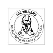 Doberman Dog Rücksendeadresse Family Gummistempel (Prägung)