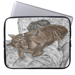 Doberman Dog und Puppy Laptopschutzhülle