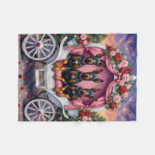 Doberman Dog Valentine's Day Fleecedecke (Vorderseite (Horizontal))