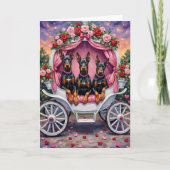 Doberman Dog Valentine's Day  Karte (Vorderseite)